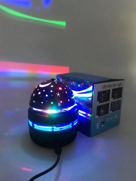 LED Starry Sky Projector Lamp – Rotating Galaxy Atmosphere Night Light for Home & Party Decor