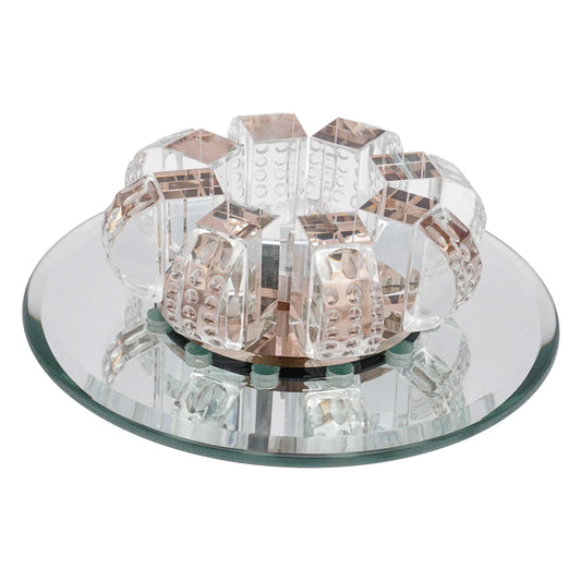 Modern K9 Crystal LED Ceiling Lamp – Flush Mount Chandelier for Dining, Office & Dens