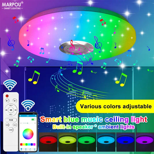 RGB Smart LED Ceiling Light – 42W/60W Home Decorative Light with WiFi & Bluetooth Control