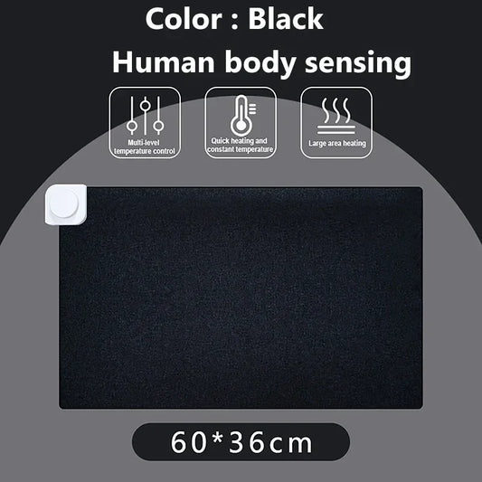 Digital Display Heated Mouse Pad – Electric Warming Desk Mat with Temperature Display for Office & Home Use