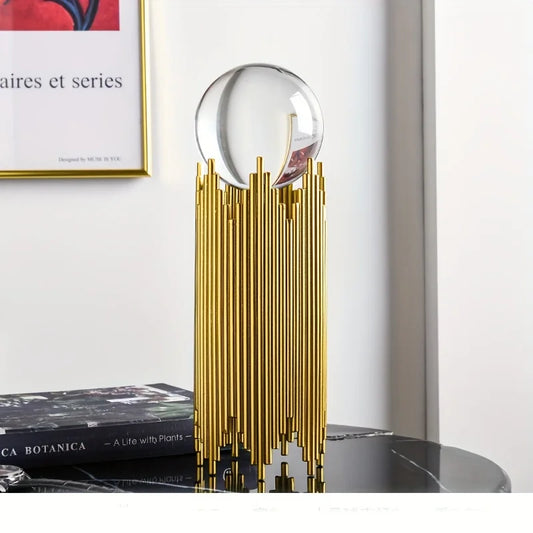 Nordic Minimalist Metal Abstract Art Ornament – Creative Sculpture for Porch, Living Room, TV Cabinet, or Office Desktop