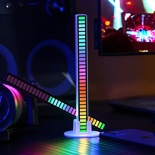 LED RGB USB Pickup Light Bar – Sound Control Music Rhythm Ambient Lamp for Car, PC & Gaming Setup
