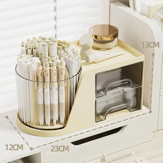 360° Rotating Desk Organizer – Multi-Function Pen Holder for Office Stationery, School Supplies & Desktop Accessories
