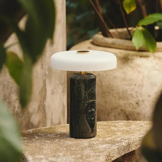 Modern Designer Charging Table Lamp – Touch Marble Atmosphere Light for Home & Office