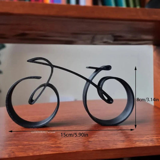 S/L Acrylic Minimalist Bicycle Sculpture – Modern Desk Ornament & Gift for Office or Home Décor