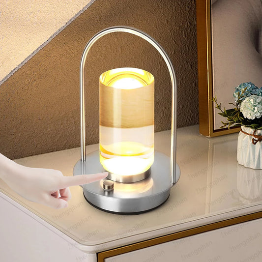 LED Table Lamp – USB Rechargeable Touch Sensor Night Light for Bedroom & Desk