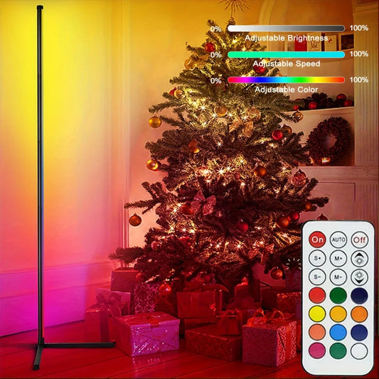 160cm Dimmable RGB LED Corner Floor Lamp – Smart Tuya WiFi Light Bar for Bedroom, Gaming & Holiday Decor