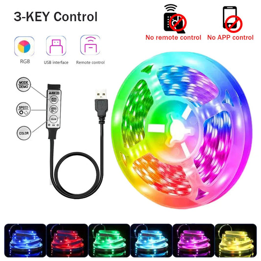 RGB LED Strip Lights – 5m, 10m, 20m, 30m Flexible Ribbon with APP Control for Room & Bedroom Decoration