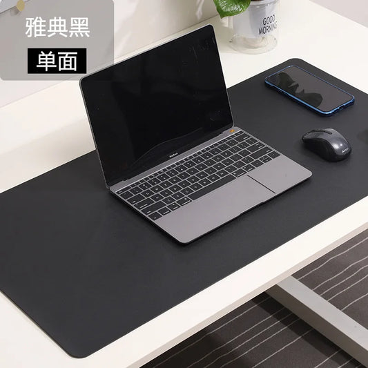 White Gaming Mouse Pad – Large Waterproof PU Suede Desk Mat for Keyboard & Mouse