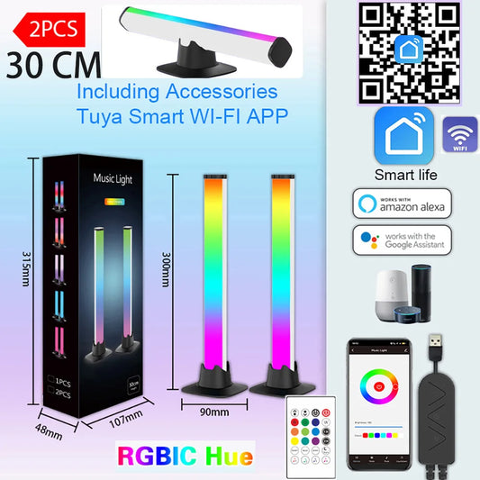 USB LED Music Sync Pickup Light Bar – RGB Rhythm Ambient Mood Light with APP Control for Gaming, Desktop & TV Backlight