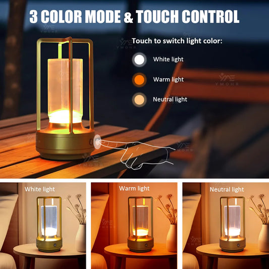 Portable Wireless Table Lamp – LED Touch Night Light for Home & Decor
