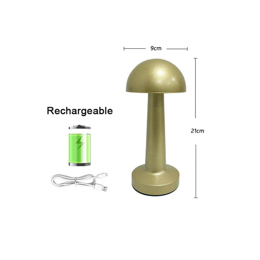 Retro Rechargeable LED Table Lamp – Wireless Touch Light for Home, Bar & Dining Decor