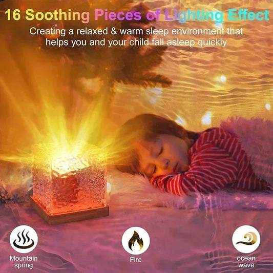 Ocean Wave Projector Light – 16-Color Aurora Glow Lamp for Home, Office & Decor