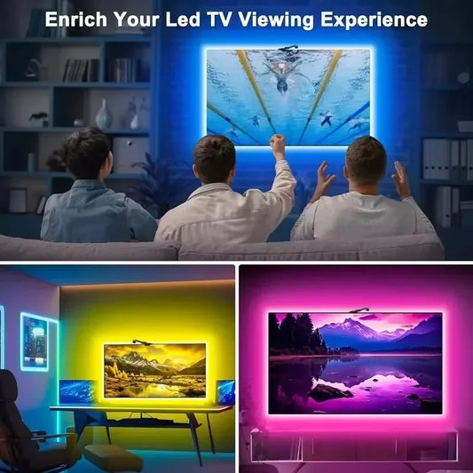 RGBIC LED Backlight Strip – Smart TV/PC Light with Color Sensor, APP Control & Music Sync