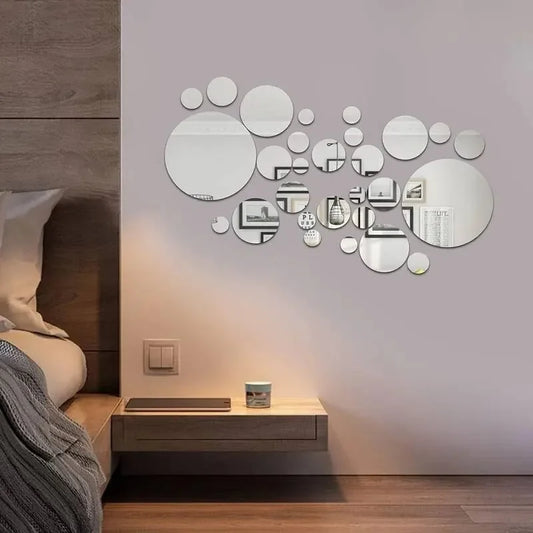 26PCs/Set 3D Acrylic Mirror Wall Stickers