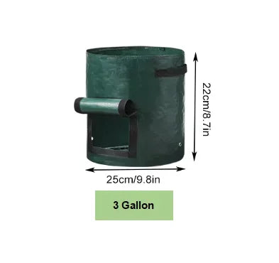 5-Pack Vegetable Grow Bags – Thickened PE Planting Containers for Garden & Balcony Use