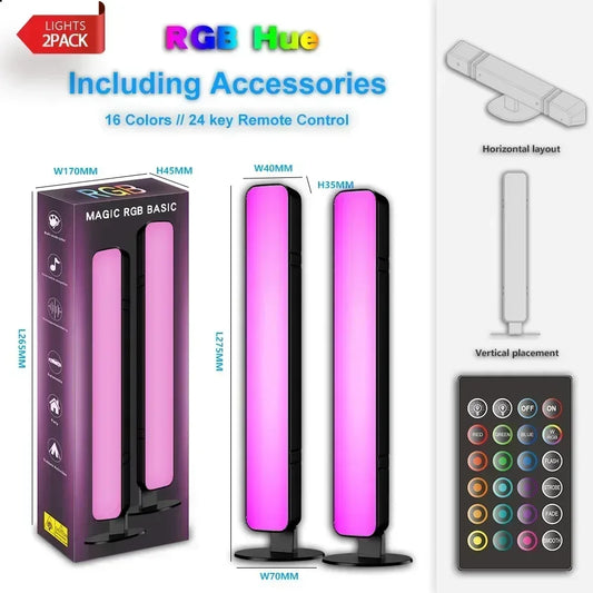 Xiaomi RGB Pickup Night Light – Music Rhythm LED Light Bar with USB & Remote Control for Gaming and Kids’ Decor