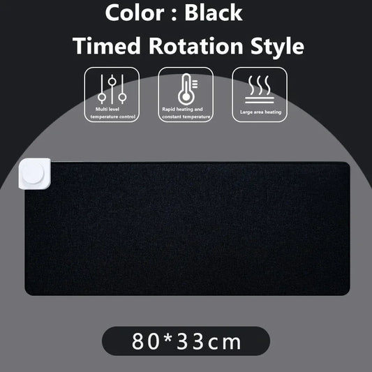 Digital Display Heated Mouse Pad – Electric Hand Warmer Desk Mat with Temperature Display for Office & Home Use