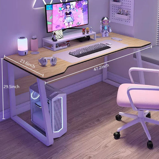 Modern Simple Gaming & Computer Desk – Wood Writing Table for Home, Office, or Student Use