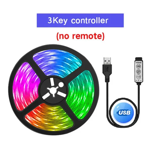 USB RGB 5050 LED Strip Lights – 1M–30M Music Sync with App Control