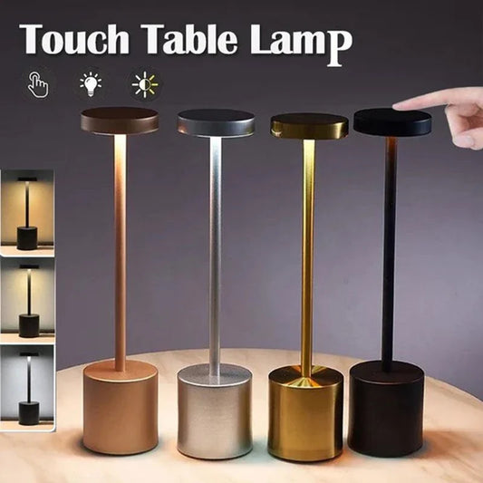 Classic Table Lamp – USB Rechargeable Night Light with Stepless Dimming