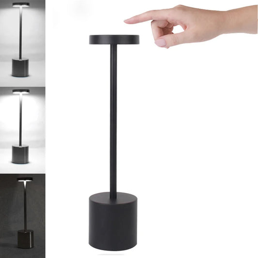 Classic Table Lamp – USB Rechargeable Night Light with Stepless Dimming