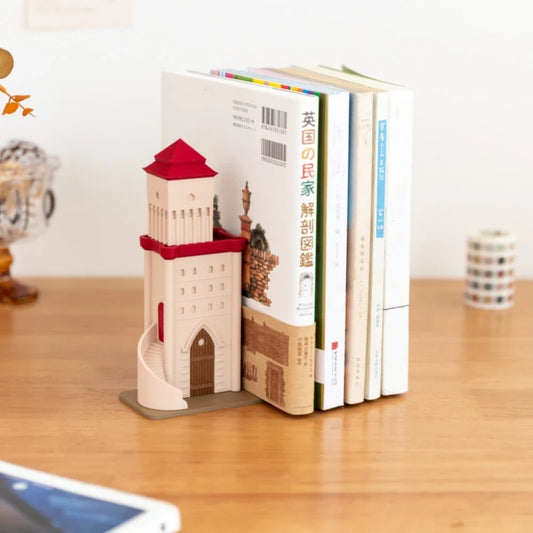 Vintage Castle Bookend – Decorative Desktop Book Holders for Home, Office & Study Shelf Organization