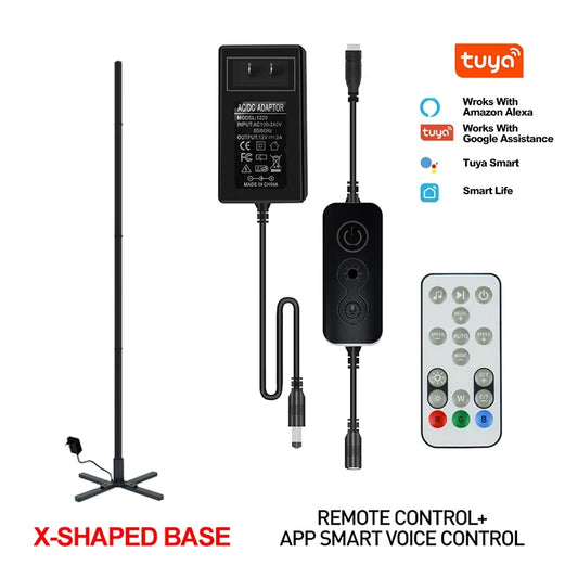 Tuya RGBIC LED Floor Lamp – 180CM Smart Nordic Mood Light with APP & Remote Control