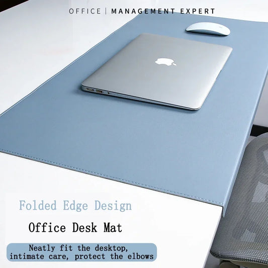 Folding Large PU Leather Mouse Pad – Desk Mat with Elbow & Wrist Guard for Office, Laptop, and Gaming Use