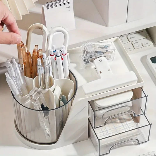 360° Rotating Desk Organizer – Multi-Function Pen Holder for Office Stationery, School Supplies & Desktop Accessories