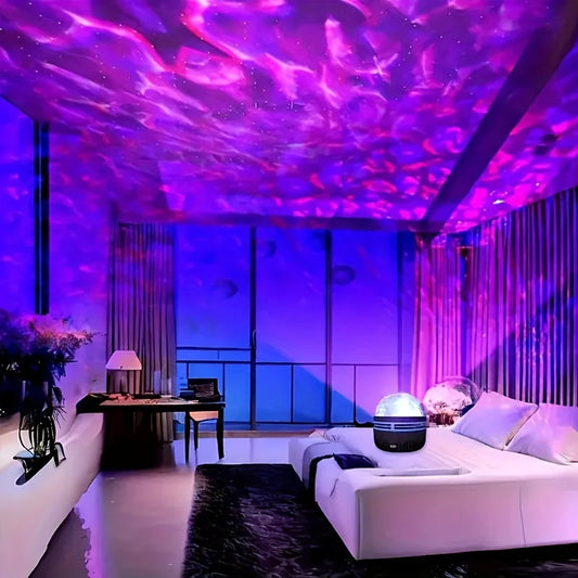 USB LED Starry Sky Projector Lamp – Aurora RGB Night Light with Remote Control for Home & Party Decor
