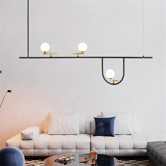 Nordic Minimalist Swallow Pendant Light – Metal Designer Lamp for Kitchen, Office & Coffee Table