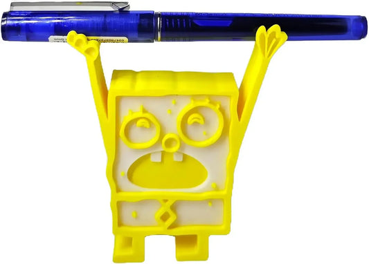 Creative Cute Doodle Bob Pen Holder – Black & White Desk Display Decoration for Pen Storage