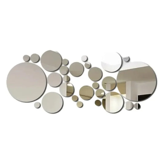 26PCs/Set 3D Acrylic Mirror Wall Stickers