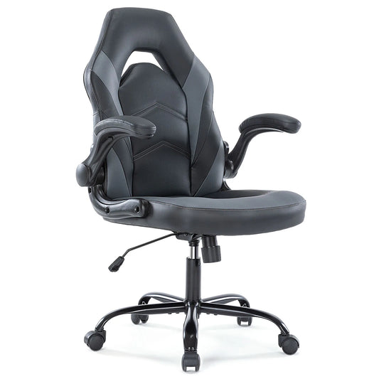 JHK Ergonomic PU Leather Gaming & Office Chair – Adjustable Racing Style with Flip-Up Armrests
