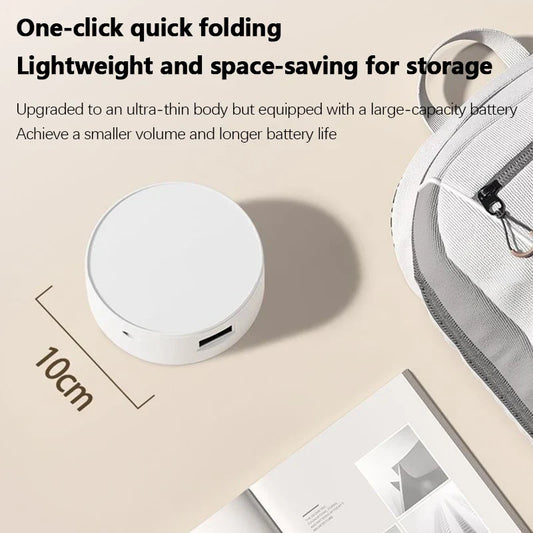 Portable Foldable LED Desk Lamp With Clock – USB Rechargeable Energy-Saving Reading Light