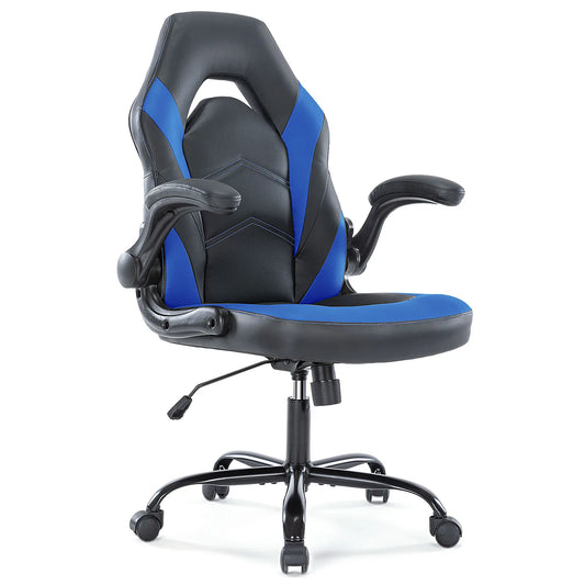 JHK Ergonomic PU Leather Gaming & Office Chair – Adjustable Racing Style with Flip-Up Armrests