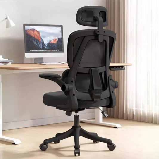 Ergonomic Office Chair – Adjustable High Back Mesh Chair with Lumbar Support and Flip-Up Arms